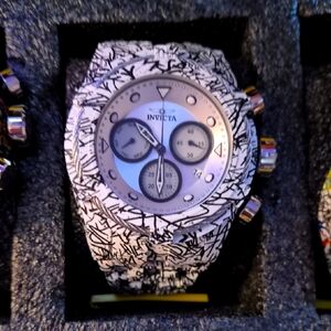Invicta Bolt Zeus Graffiti Hydroplated Chronograph 53mm Swiss Quartz Watch 34885